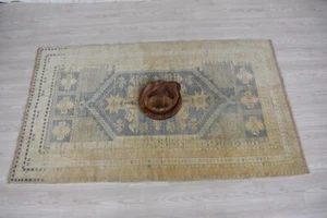 Turkish Vintage Natural Yagcibedir Anatolian Handmade Wool Carpet 72 x 42 inches - Picture 1 of 12