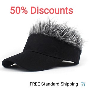 Fake Hair Hat Indiana Golf Cap Visors 