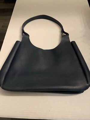 Neiman Marcus Navy Blue Vegan Leather Tote Bag Purse Handbag New/ No Tag - Image 1 of 4