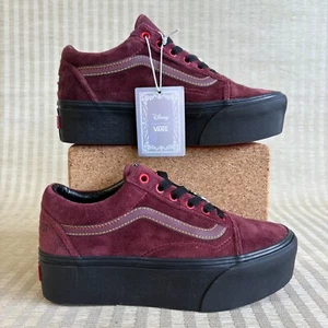 Vans Women Disney Old Skool Stackform Poison Apple Red Velvet Chunky Shoe Size 7 - Picture 1 of 20