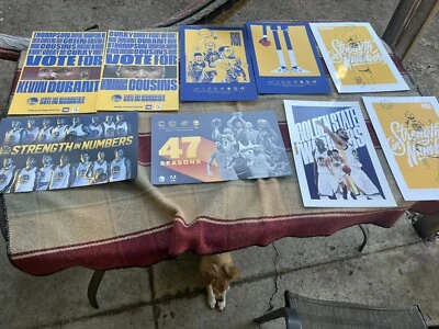 Golden State Warriors Cheer Cards And Posters. 14 Total - Image 1 of 4