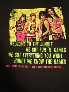 UNC Tri Delta Shirt 80er Jahre Party Herren L 2010 GNR Motley Crue - Bild 1 von 8