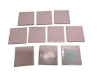 10 Vtg Pink Ceramic Tile 4 1/4" Sunset Exacto Spacer Tile USA Flaws -F