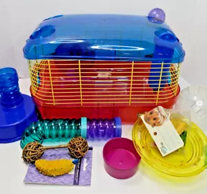Kaytee Gabbia per Criceti Starter Set Gabbia, Tubi, Ruota, Palla per Criceti e Altro - Foto 1 di 24