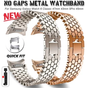 Lückenloses Stahlband Metallband für Samsung Galaxy Watch6 Classic 47/43 mm 6/5/4 - Bild 1 von 14