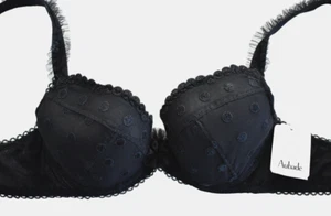 $120 NEW AUBADE Liberty POLKA DOTS PUSH UP Bra US/UK-30D EUR-65D FR-80D - Picture 1 of 12