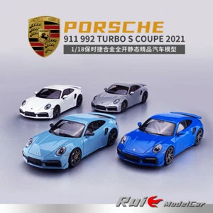 Minichamps 1:18 Porsche 911 992 TURBO S COUPE 2021 limited edition car model - Picture 1 of 38