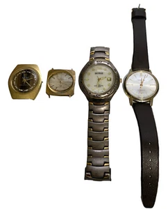 Vintage Swiss DIANTUS BENRUS SEIKO HELBROS Watches Lot For Parts Only Japan Mvmt - Picture 1 of 12