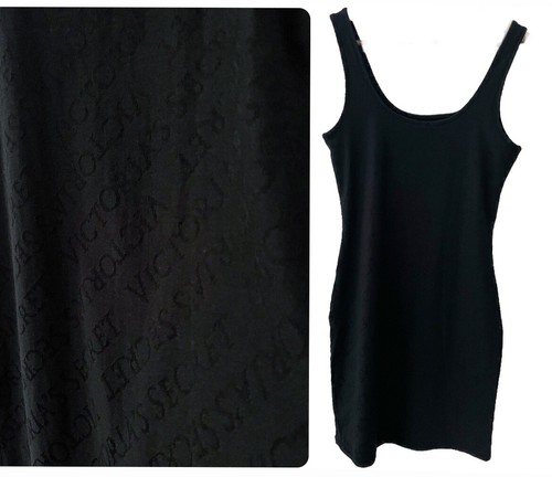 UNDERCOVER Abito Bodycon Victoria’s Secret Nero Donna M Textured Logo Victoria’s Secret
