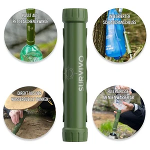 SURVIVO® Wasserfilter Outdoor, Wechselfilter, Trinkwasserfilter, 4000l - Bild 1 von 16