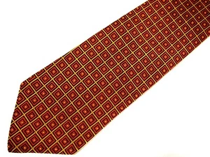 Brooks Brothers Makers Necktie Tie Brown Gold Checkered 57" - Picture 1 of 4