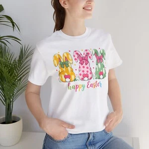 Bunny Joy Unisex Tee for Easter, Spring Festivals, Casual Wear, Easter - Picture 1 of 23