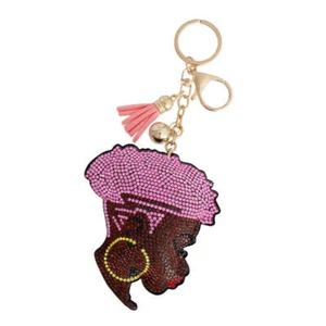 Llavero mujer pelo rosa claro - Imagen 1 de 4
