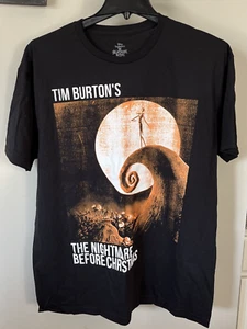 The Nightmare Before Christmas Black Cotton Graphic T-Shirt-Men's Size XL NEW - Picture 1 of 2
