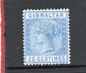 Gibraltar Vic.1889 25c ultramarine sg 26 HH.Mint - Picture 1 of 2