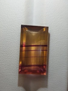 Brilliant bi color Fluorite gemstone - faceted natural Fluorspar 16.80 CTS - Picture 1 of 10