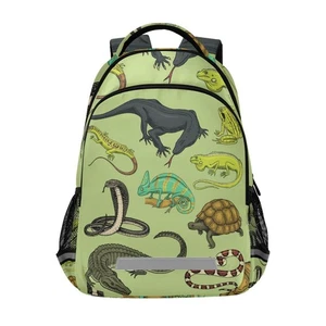 Schlangen Eidechse Chamäleon und Schildkröte Tier Rucksack mit Reflexstreifen, L... - Bild 1 von 7