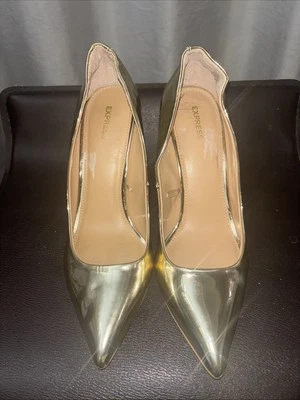 Zapatos de tacón EXPRESS para mujer Moabwife Core charol dorado 55285 talla 10 Foto 1 de 4