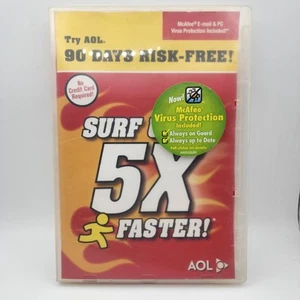 Vintage 2005 AOL 9.0 90 Days Risk Free Trial Wow CD rom With Box - Afbeelding 1 van 7