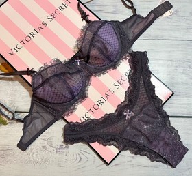 Victoria's Secret Dream Angels Unlined Balconette Bra Brazilian Set Tornado