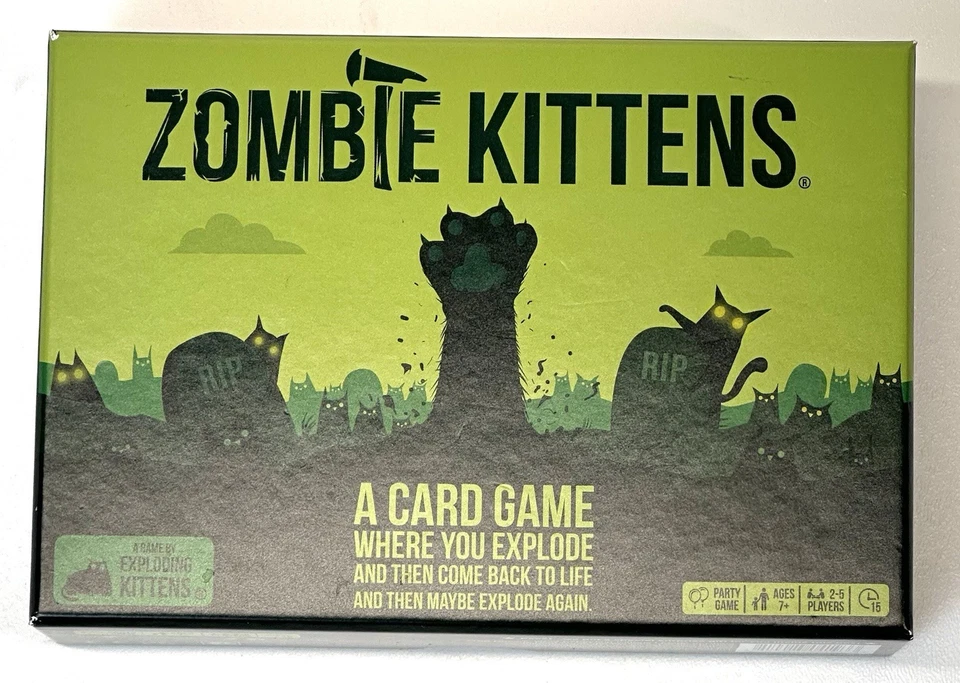 Zombie Kittens Card Party Game by Exploding Kittens 2-5 Players - Image 1 of 3
