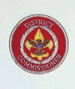 BSA District Commissioner Position Patch Red Twill Embroidered - Picture 1 of 3