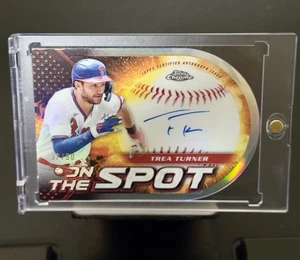 2024 Topps Chrome Trea Turner On The Spot Autogramm /50 Philadelphia Phillies - Bild 1 von 2