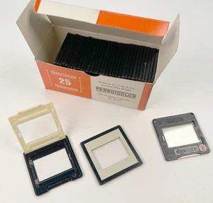 35 x assorted GLASS slide mounts 24 x 36mm Colorclip, Paterson etc. - Picture 1 of 5