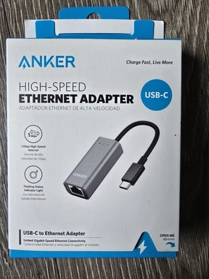 Anker High-speed Ethernet Adapter USB-C. Open Box But Not Used. 1 Gbps - Image 1 of 3
