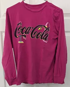 Coca-Cola DreamWorld Limited Edition Long Sleeve Purple Cotton Men's Small Shirt - Picture 1 of 5