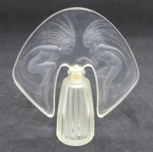 . Rene Lalique glass vintage Art Deco antique tiny Ondinnes scent perfume bottle - Picture 1 of 14