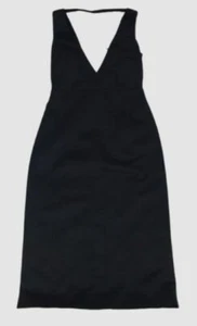 $775 No.21 Women's Black Sleeveless Plunging V-Neck Sheath Dress Size IT 38/US 2 - Picture 1 of 3