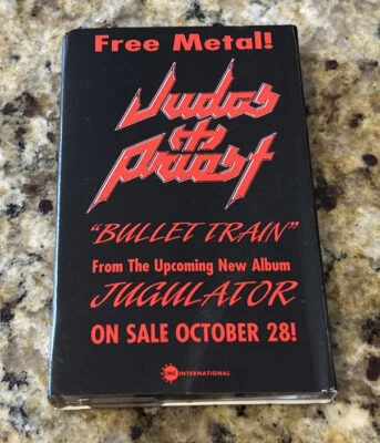 JUDAS PRIEST- BULLET TRAIN SINGLE CASSETTE FROM ALBUM JUGULATOR PROMO - Image 1 of 4