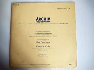 Archiv High Renaissance Josquin Desprez Missa Pange Lingua 8 Profane Work Vinyl - Picture 1 of 5