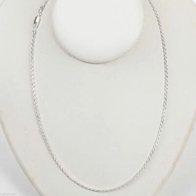 Collana con CATENA DI CORDA intrecciata in ARGENTO 925 da 24" 60 cm - Immagine 1 di 4