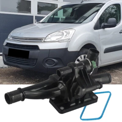 Engine Coolant Thermostat Housing 9670253780 For Citroen Berlingo 1.6 HDi 2005- - Image 1 of 4
