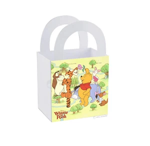 8 Winnie the Pooh Bear Treat Box Party Favor Loot Goody Bag Birthday  3" x 3" - Picture 1 of 6