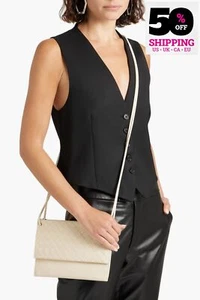 RRP€1250 BOTTEGA VENETA Leather Double Crossbody Bag Intrecciato Zip Closure - Picture 1 of 10