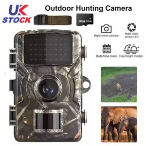 32GB Wildlife Trail Camera 1080P Game Night Vision Outdoor Motion Hunting Cam UK - Picture 1 of 17