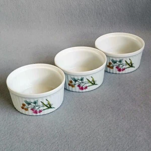 Heritage Floral Design Porcelain Ovenware Ramekins 3 Piece, 4" x 2" - Bild 1 von 3