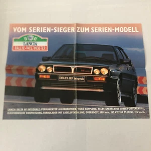 1987 Lancia Delta HF Integrale Car Sales Brochure POSTER GERMAN - Picture 1 of 6