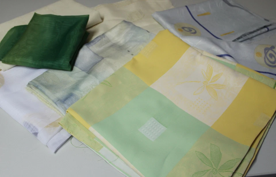 Stoff zum Basteln Stoffpaket beige blau grün Dekostoff nähen basteln dekorieren - Bild 1 von 4