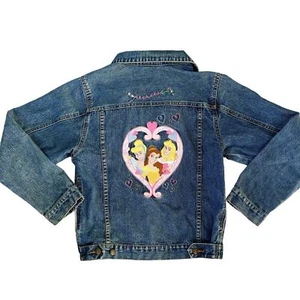 Vtg 1990s Disney Princesses Denim Jacket Size Large - Picture 1 of 10