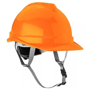 Casco industrial con mentonera, naranja - Imagen 1 de 8