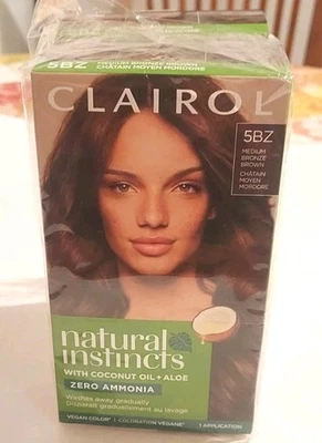 CLAIROL NATURAL INSTINCTS SEMI PERMANENT HAIR COLOR 5BZ MEDIUM BRONZE BROWN LOT - Image 1 of 4