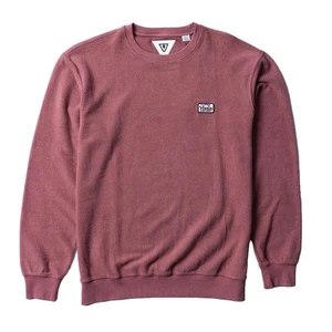 Vissla Men's Light Blue Solid Sets Eco Crew Sweatshirt - Logo Patch - Size L - Picture 1 of 6