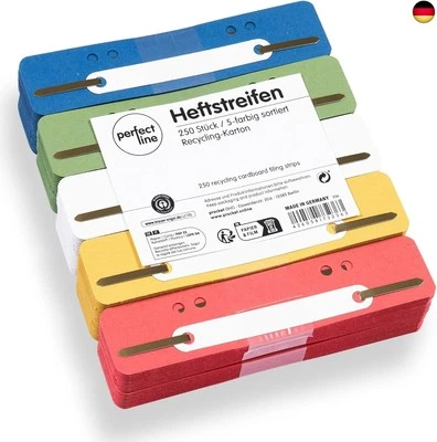 BESUCHE DEN PERFECT LINE- perfect line ? 250 Heftstreifen Pappe, Aktendulli aus recycling Karton, 5
