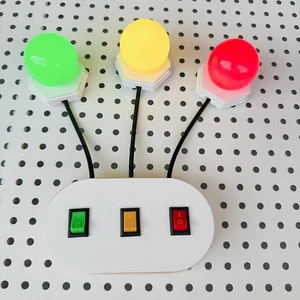 Light Switch Sensory Board, Busy Board Accessories, Three Color Lights Early - Picture 1 of 7