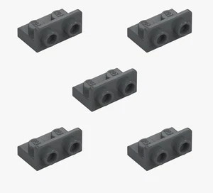 5 Nuevo LEGO Gris Piedra Oscura 1x2-1x2 Soporte Invertido 99780 Soporte Adaptador Soporte - Imagen 1 de 6