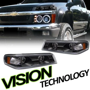 Black Amber Turn Signal Parking Bumper Corner Lights For 04-12 Colorado/Canyon - Foto 1 di 2